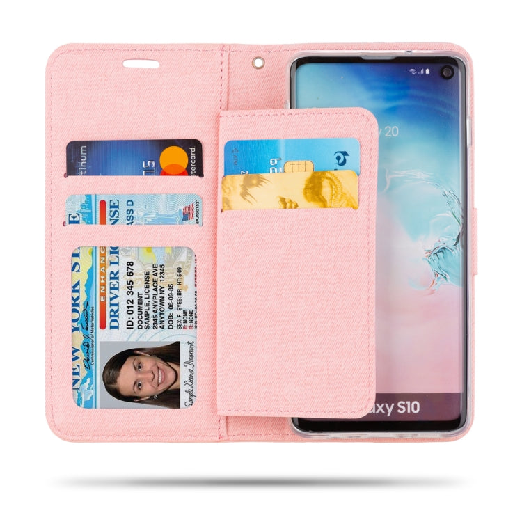 For Galaxy S10 ROAR Shockproof PU + TPU Horizontal Flip Leather Case with Holder & Card Slots