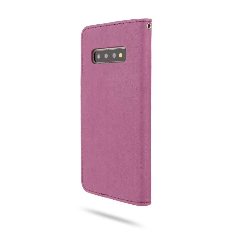 For Galaxy S10 ROAR Shockproof PU + TPU Horizontal Flip Leather Case with Holder & Card Slots