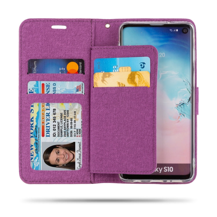 For Galaxy S10 ROAR Shockproof PU + TPU Horizontal Flip Leather Case with Holder & Card Slots