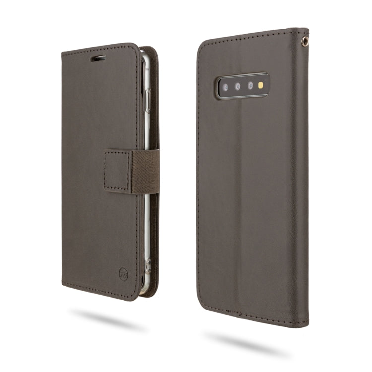 For Galaxy S10 ROAR Shockproof PU + TPU Horizontal Flip Leather Case with Holder & Card Slots