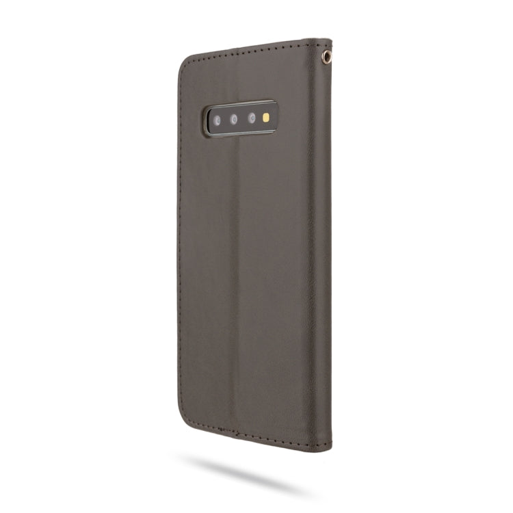 For Galaxy S10 ROAR Shockproof PU + TPU Horizontal Flip Leather Case with Holder & Card Slots