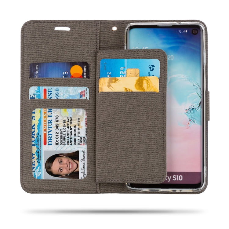 For Galaxy S10 ROAR Shockproof PU + TPU Horizontal Flip Leather Case with Holder & Card Slots