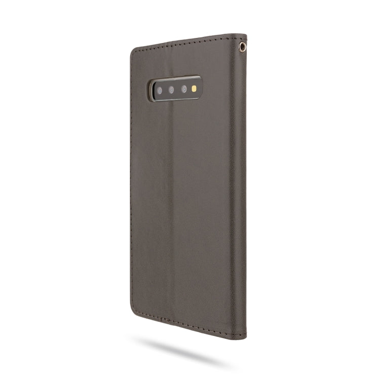 For Galaxy S10+ ROAR Shockproof PU + TPU Horizontal Flip Leather Case with Holder & Card Slots