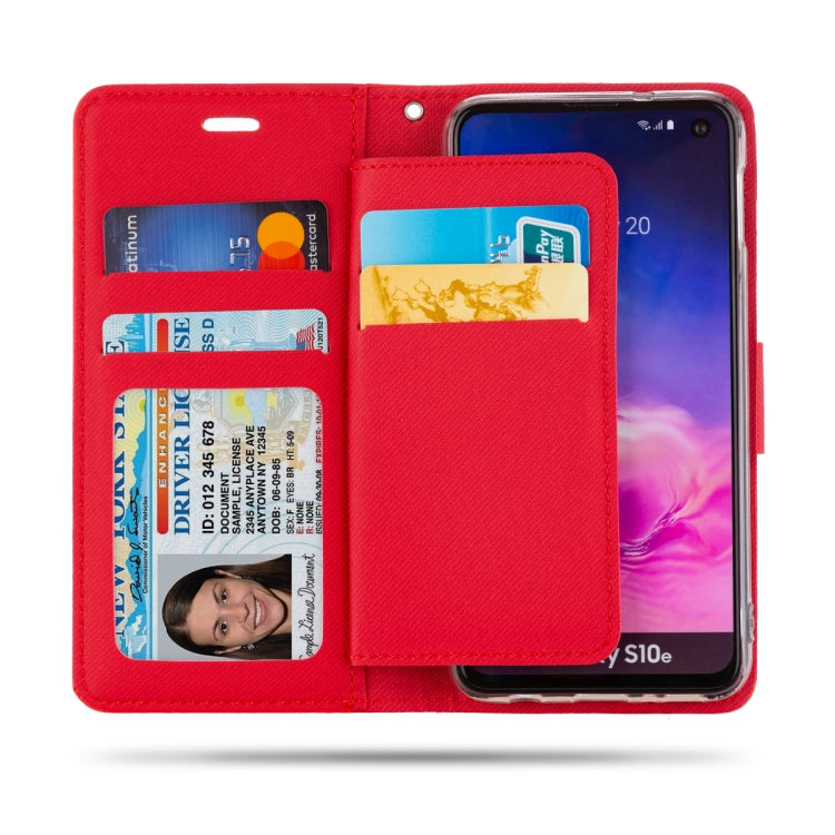 For Galaxy S10e ROAR Shockproof PU + TPU Horizontal Flip Leather Case with Holder & Card Slots
