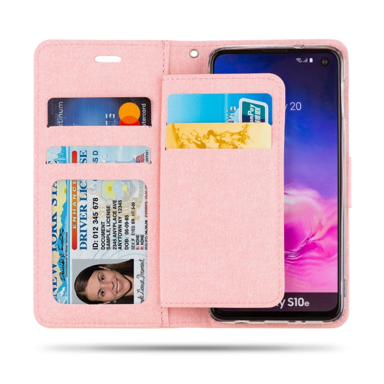 For Galaxy S10e ROAR Shockproof PU + TPU Horizontal Flip Leather Case with Holder & Card Slots