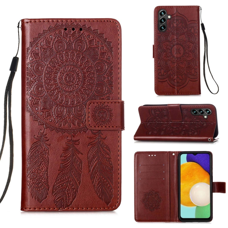 For Samsung Galaxy A13 Dream Catcher Printing Horizontal Flip Leather Phone Case