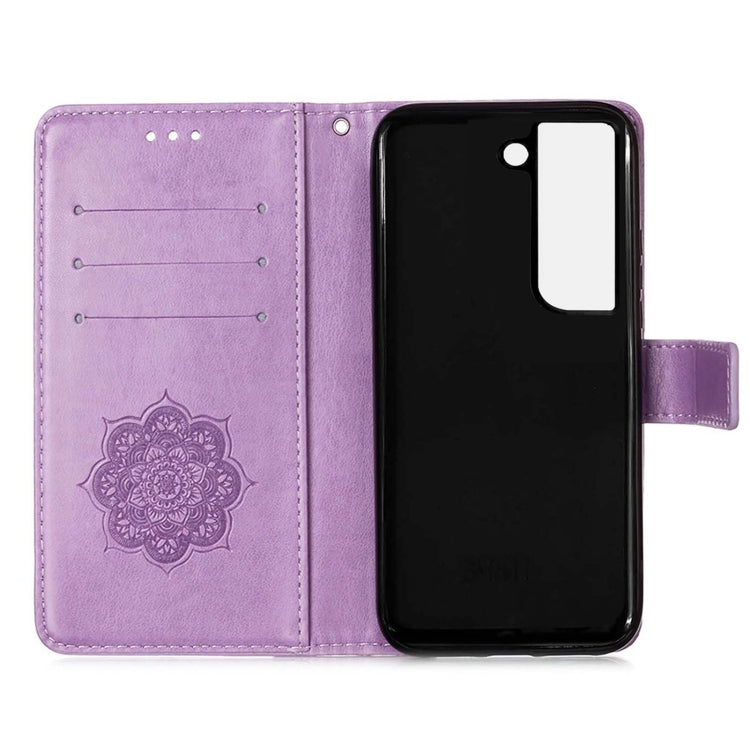 For Samsung Galaxy S22 5G Dream Catcher Printing Horizontal Flip Leather Phone Case