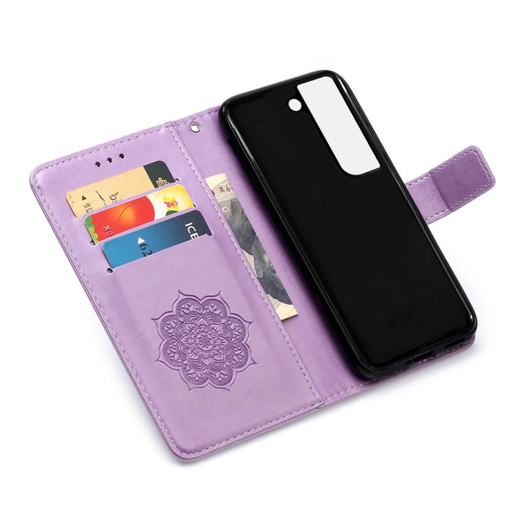 For Samsung Galaxy S22 5G Dream Catcher Printing Horizontal Flip Leather Phone Case