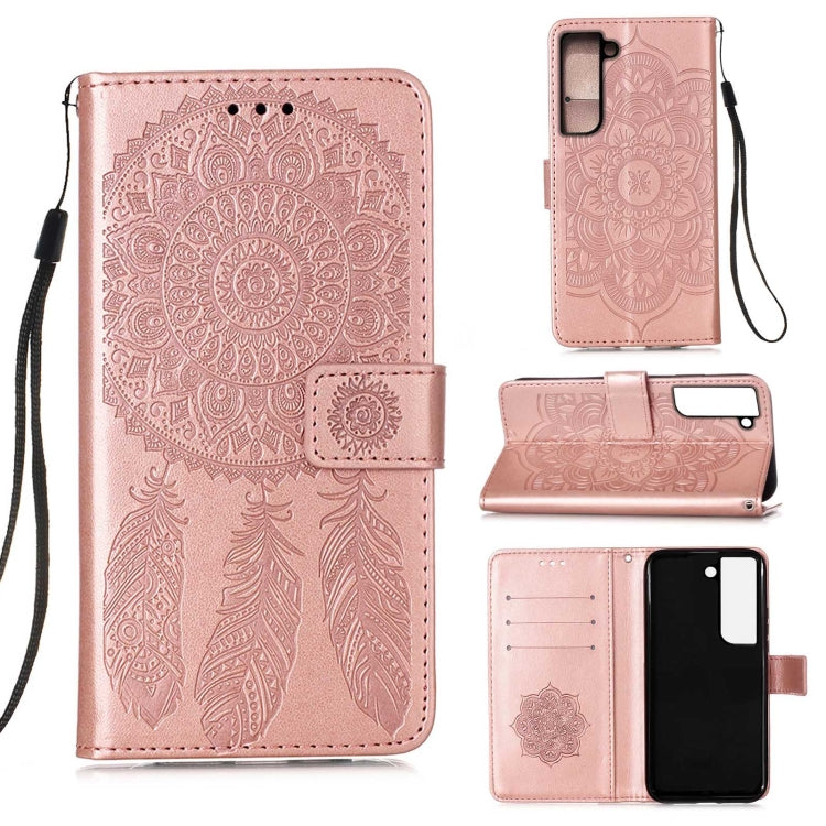 For Samsung Galaxy S22 5G Dream Catcher Printing Horizontal Flip Leather Phone Case