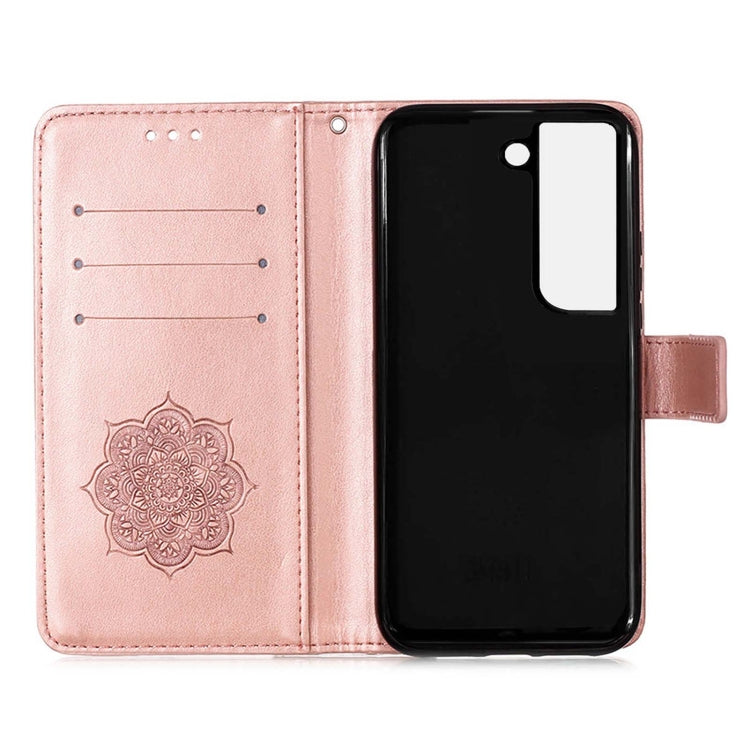 For Samsung Galaxy S22 5G Dream Catcher Printing Horizontal Flip Leather Phone Case