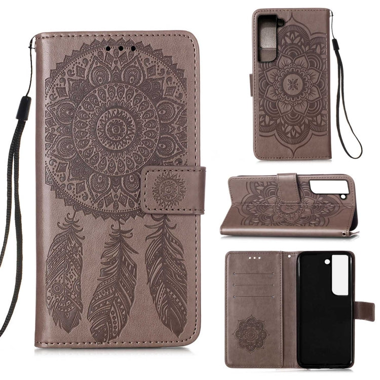 For Samsung Galaxy S22 5G Dream Catcher Printing Horizontal Flip Leather Phone Case