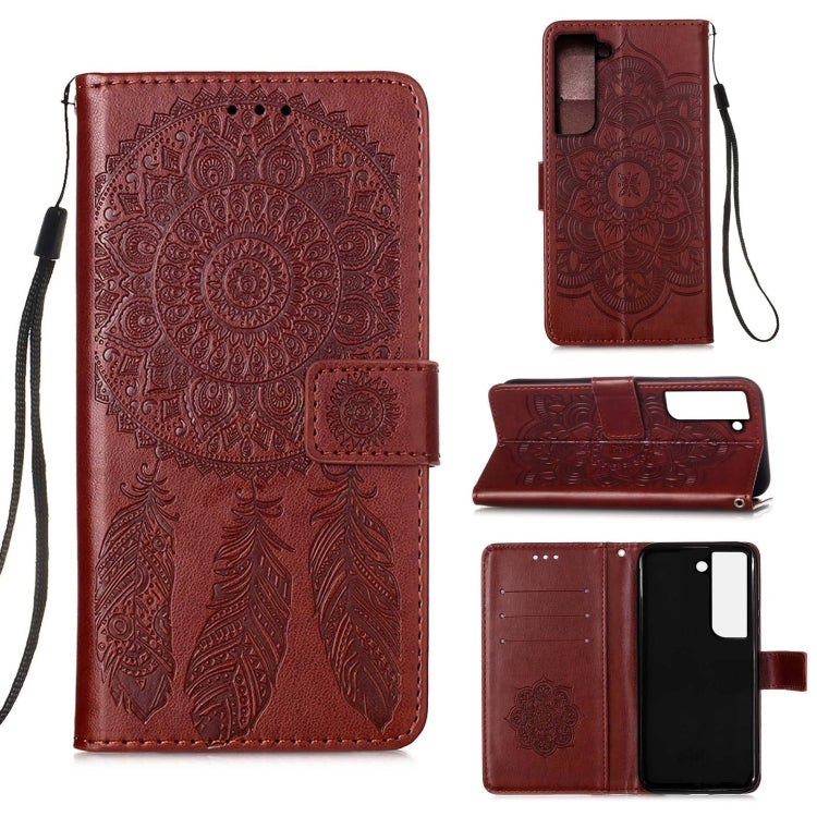 For Samsung Galaxy S22 5G Dream Catcher Printing Horizontal Flip Leather Phone Case