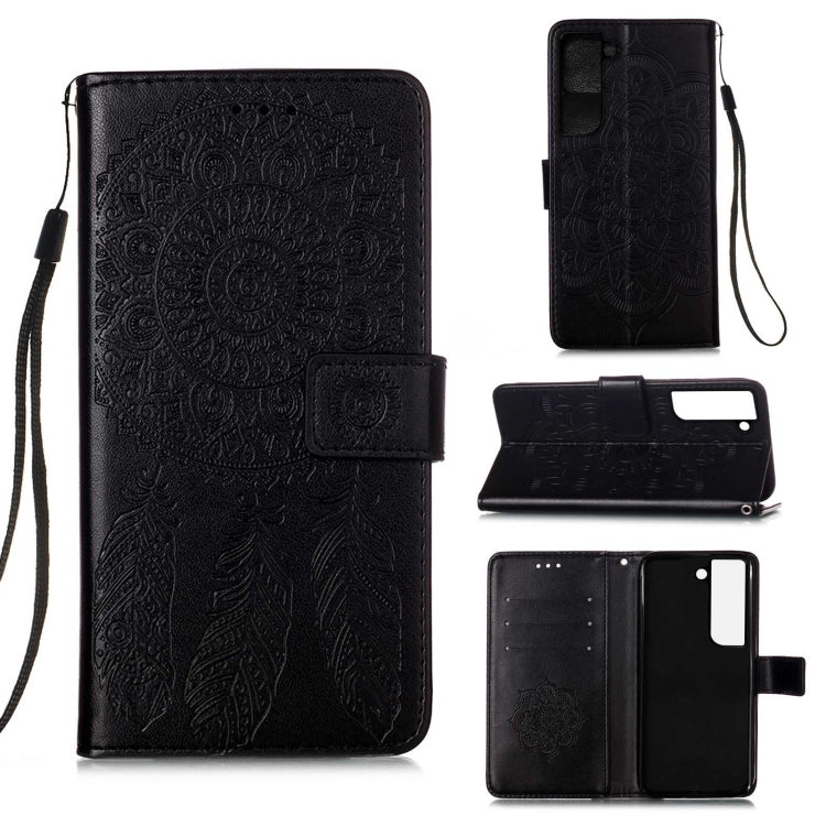 For Samsung Galaxy S22 5G Dream Catcher Printing Horizontal Flip Leather Phone Case
