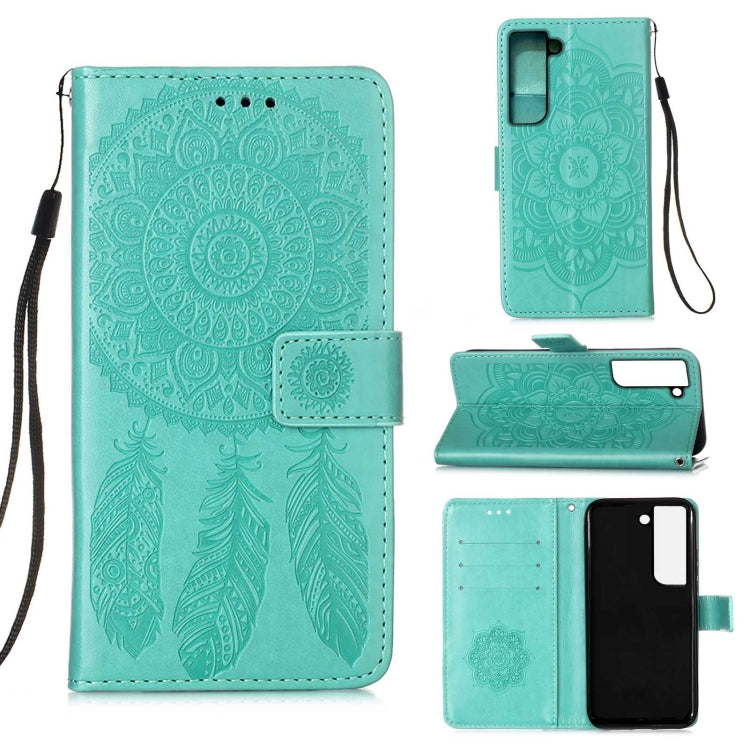 For Samsung Galaxy S22+ 5G Dream Catcher Printing Horizontal Flip Leather Phone Case