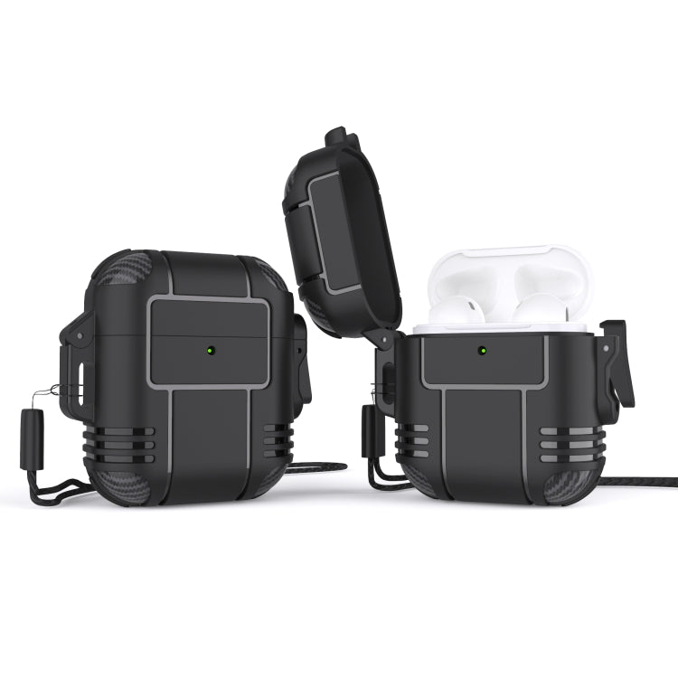 TPU Anti-full Earphone Protective Case with Lanyard For AirPods 1 / 2