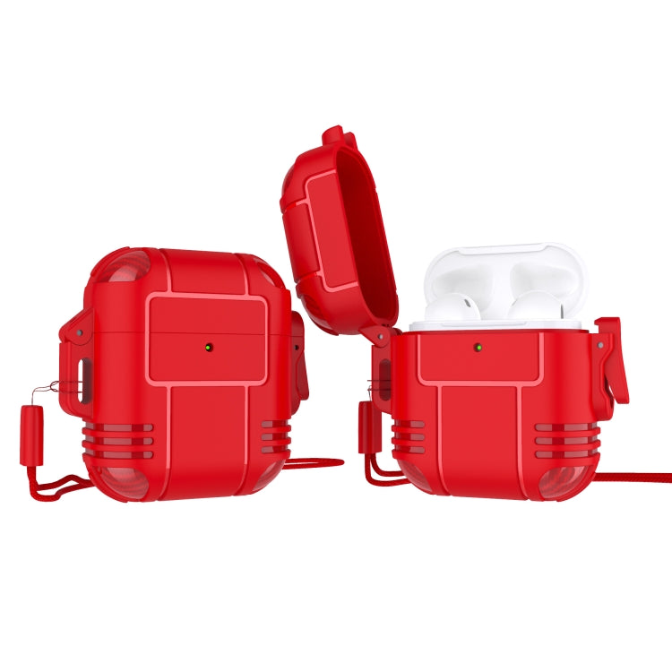 TPU Anti-full Earphone Protective Case with Lanyard For AirPods 1 / 2