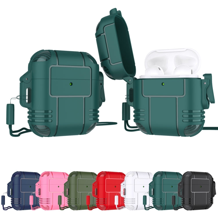 TPU Anti-full Earphone Protective Case with Lanyard For AirPods 1 / 2