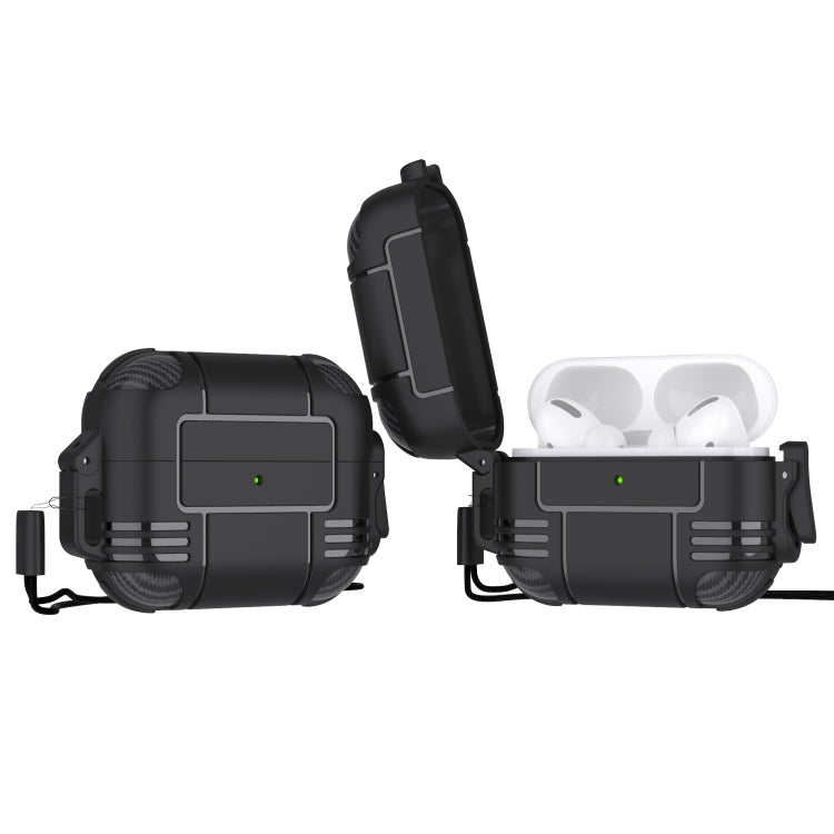 TPU Anti-full Earphone Protective Case with Lanyard For AirPods Pro