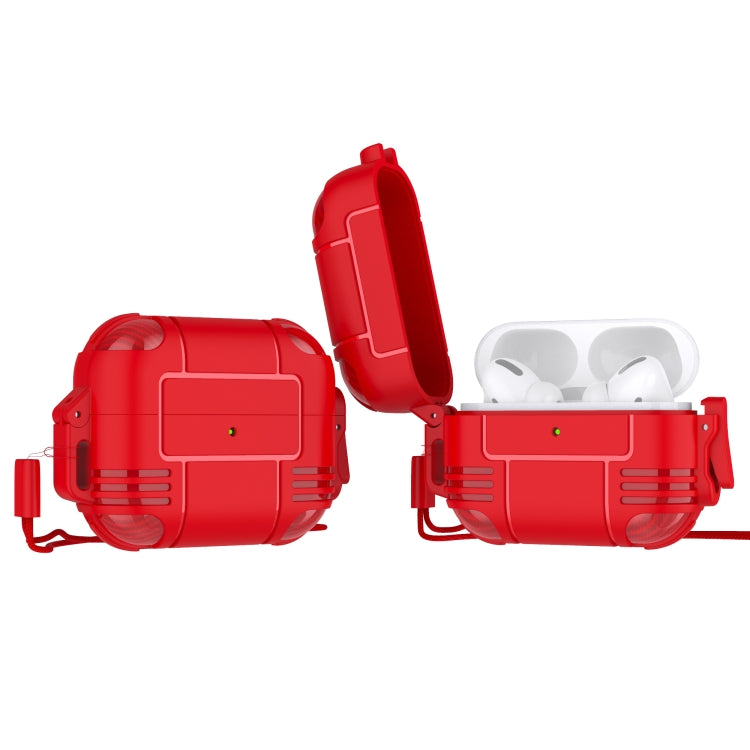 TPU Anti-full Earphone Protective Case with Lanyard For AirPods Pro