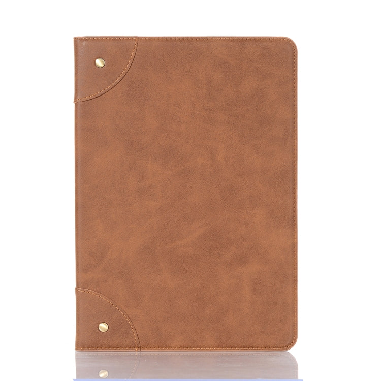 For iPad 10.2 / 10.5 Retro Book Style Horizontal Flip Leather Case with Holder & Card Slots & Wallet