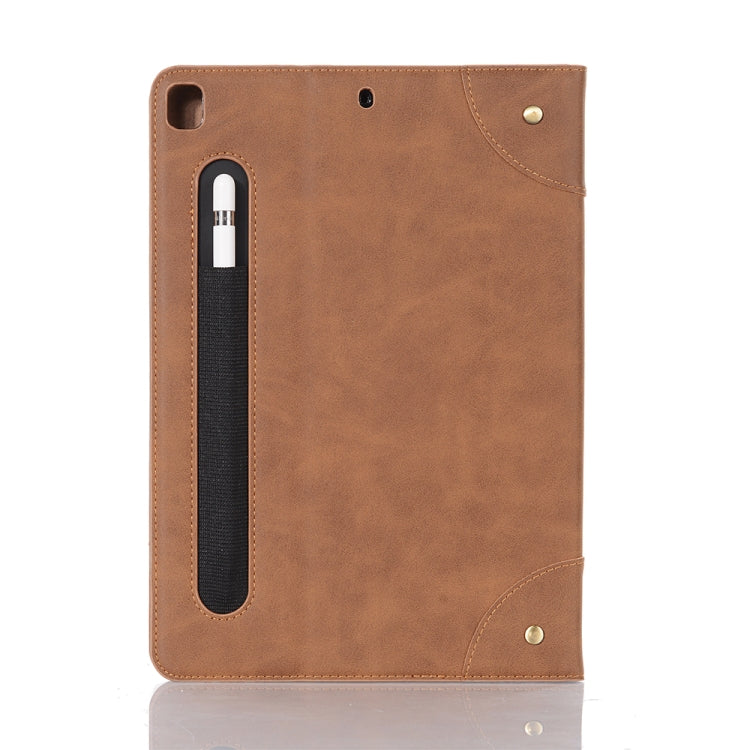For iPad 10.2 / 10.5 Retro Book Style Horizontal Flip Leather Case with Holder & Card Slots & Wallet