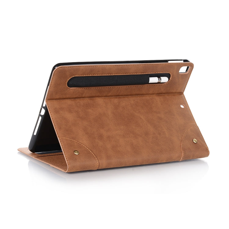 For iPad 10.2 / 10.5 Retro Book Style Horizontal Flip Leather Case with Holder & Card Slots & Wallet