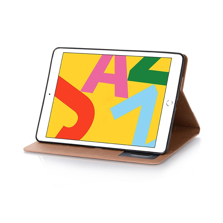 For iPad 10.2 / 10.5 Retro Book Style Horizontal Flip Leather Case with Holder & Card Slots & Wallet