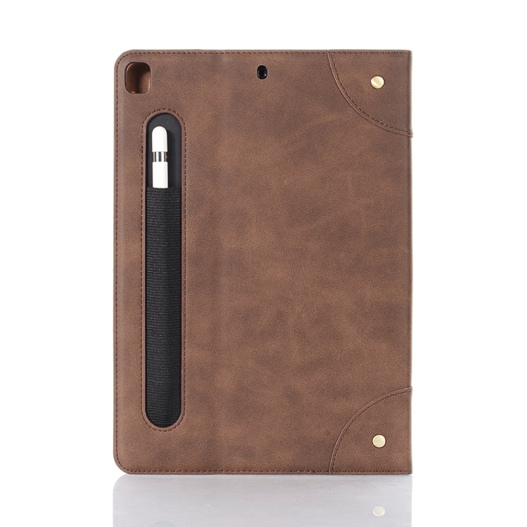 For iPad 10.2 / 10.5 Retro Book Style Horizontal Flip Leather Case with Holder & Card Slots & Wallet
