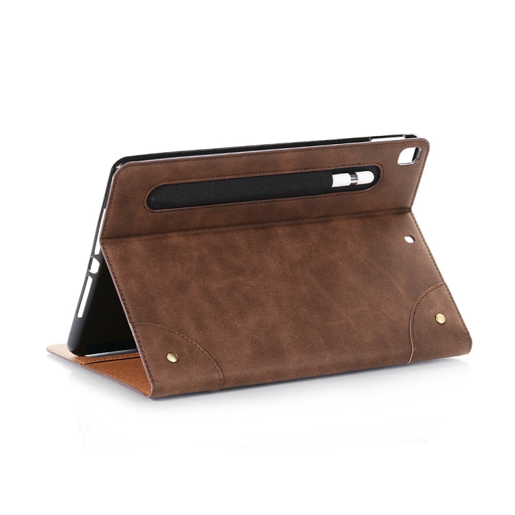 For iPad 10.2 / 10.5 Retro Book Style Horizontal Flip Leather Case with Holder & Card Slots & Wallet