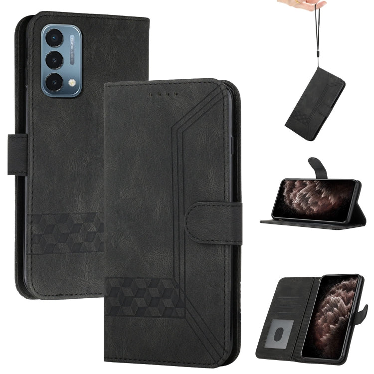 Cubic Skin Feel Flip Leather Phone Case For OnePlus Nord N200 5G