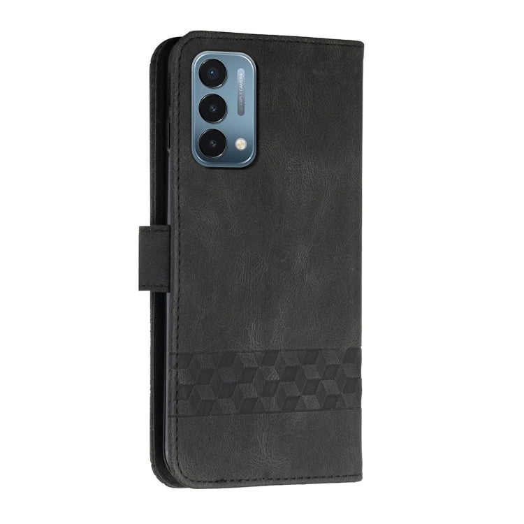 Cubic Skin Feel Flip Leather Phone Case For OnePlus Nord N200 5G