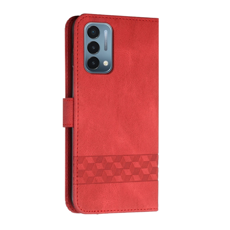 Cubic Skin Feel Flip Leather Phone Case For OnePlus Nord N200 5G
