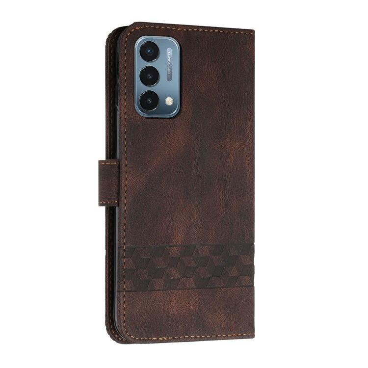 Cubic Skin Feel Flip Leather Phone Case For OnePlus Nord N200 5G