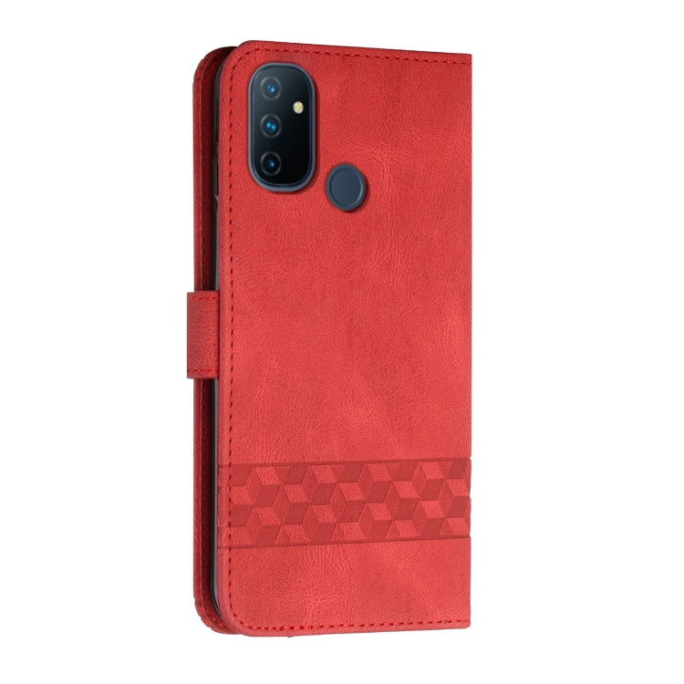 Cubic Skin Feel Flip Leather Phone Case For OnePlus Nord N100 4G