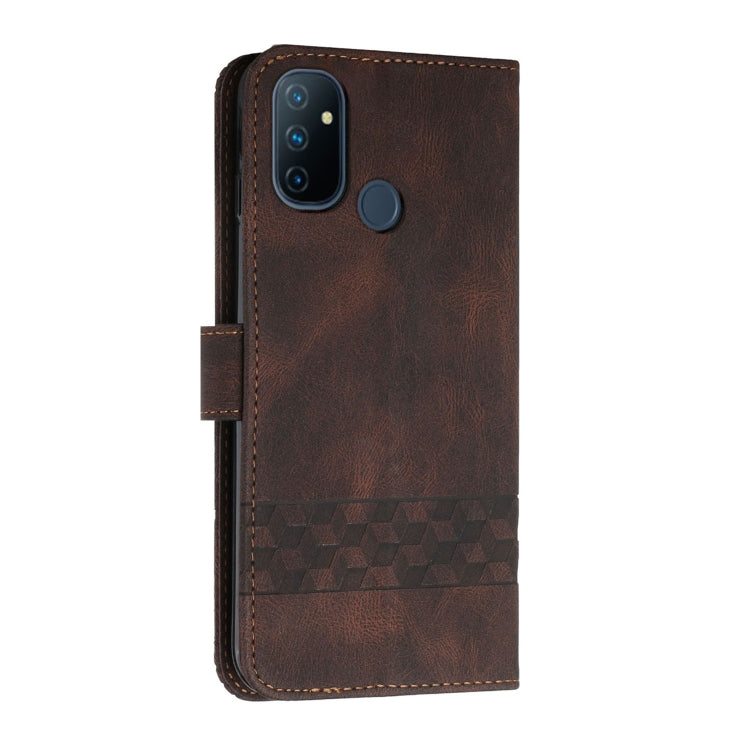 Cubic Skin Feel Flip Leather Phone Case For OnePlus Nord N100 4G