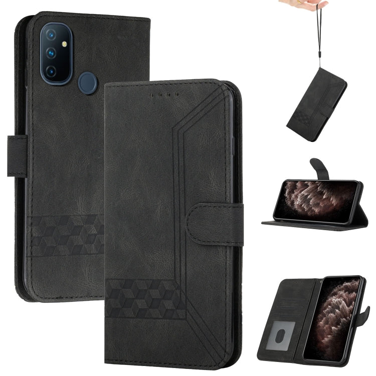 Cubic Skin Feel Flip Leather Phone Case For OnePlus Nord N10 5G