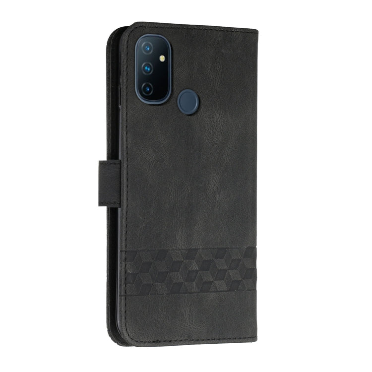 Cubic Skin Feel Flip Leather Phone Case For OnePlus Nord N10 5G