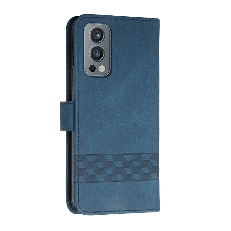 Cubic Skin Feel Flip Leather Phone Case For OnePlus Nord 2 5G