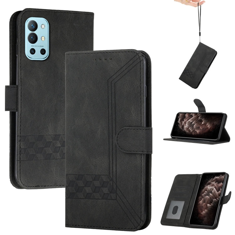 Cubic Skin Feel Flip Leather Phone Case For OnePlus 9R Pro