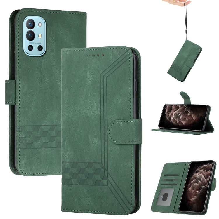Cubic Skin Feel Flip Leather Phone Case For OnePlus 9R Pro