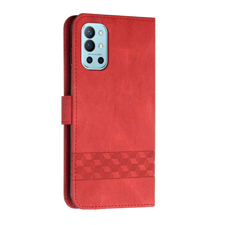 Cubic Skin Feel Flip Leather Phone Case For OnePlus 9R Pro