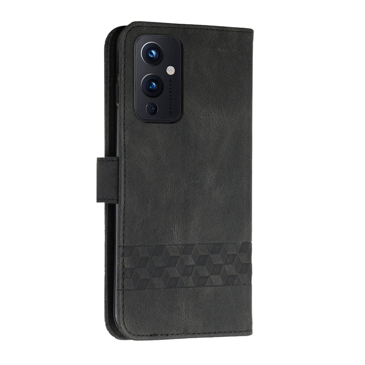 Cubic Skin Feel Flip Leather Phone Case For OnePlus 9