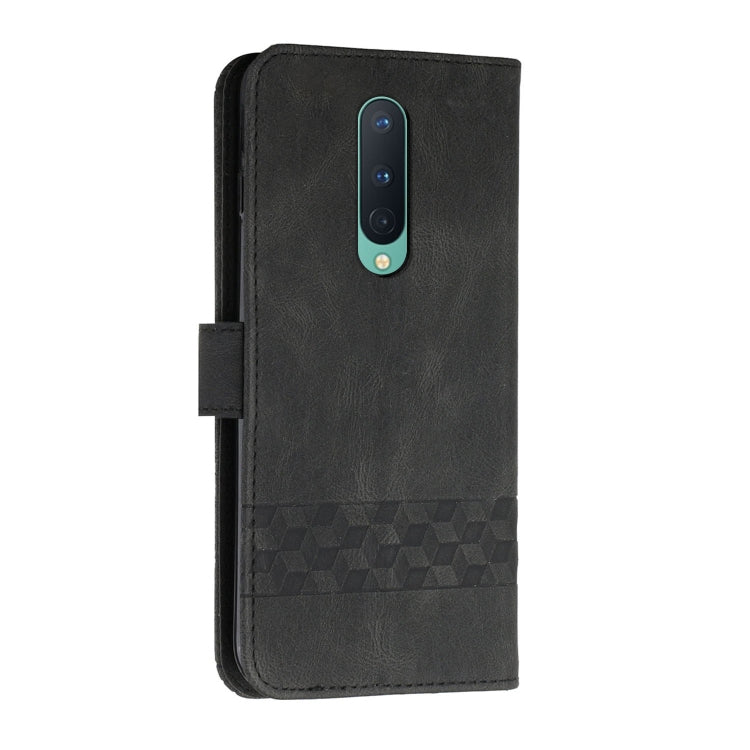 Cubic Skin Feel Flip Leather Phone Case For OnePlus 8