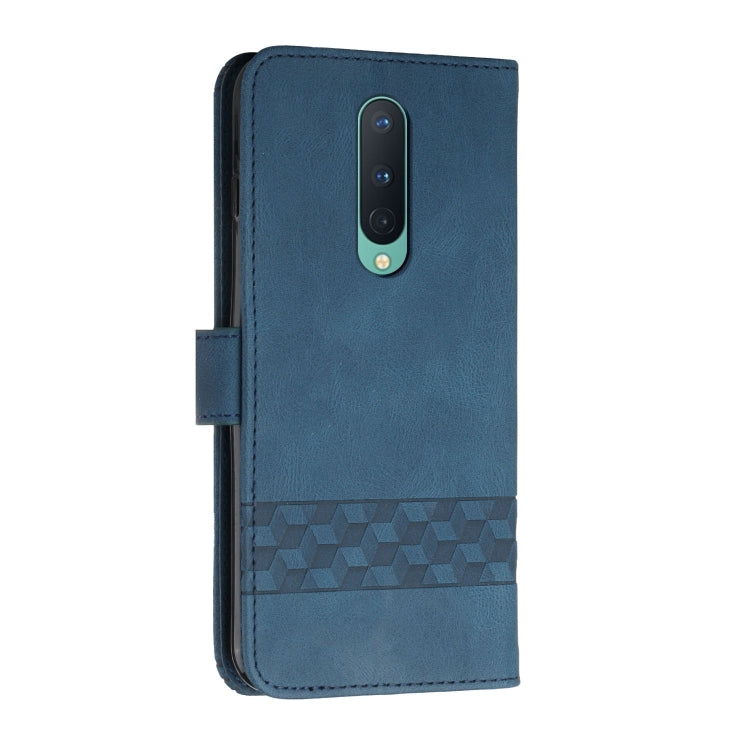 Cubic Skin Feel Flip Leather Phone Case For OnePlus 8