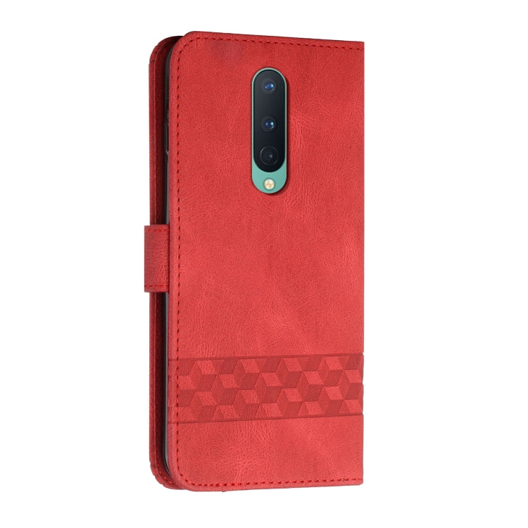 Cubic Skin Feel Flip Leather Phone Case For OnePlus 8