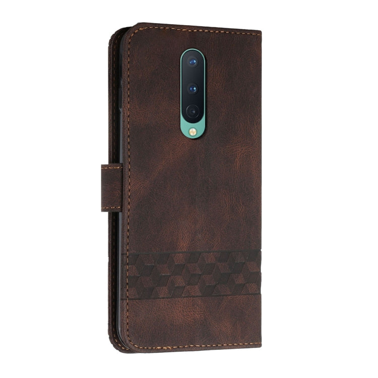 Cubic Skin Feel Flip Leather Phone Case For OnePlus 8