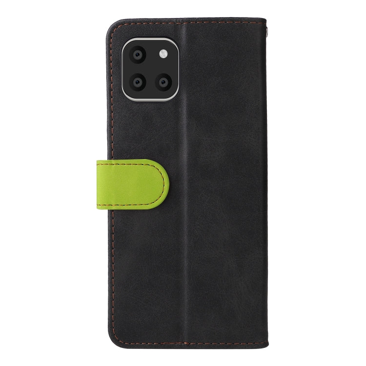For Samsung Galaxy A03 EU Version Stitching-Color Flip Leather Phone Case with Holder
