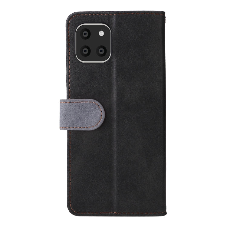 For Samsung Galaxy A03 EU Version Stitching-Color Flip Leather Phone Case with Holder