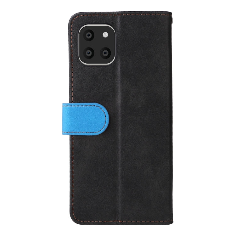 For Samsung Galaxy A03 EU Version Stitching-Color Flip Leather Phone Case with Holder