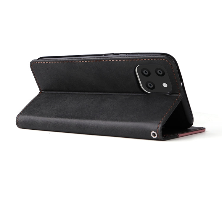 For Samsung Galaxy A03 EU Version Stitching-Color Flip Leather Phone Case with Holder